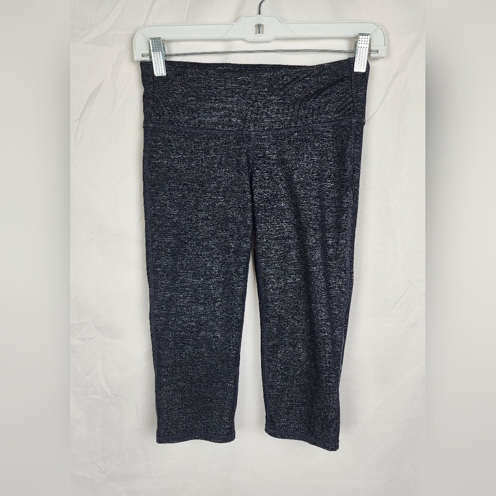 Athleta Women's Heathered Gray Gym Workout Sporty Capri Leggings sz XS